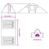 Tunnel Tent with Grey and Orange Roof 510 x 240 x 156 cm Taffeta