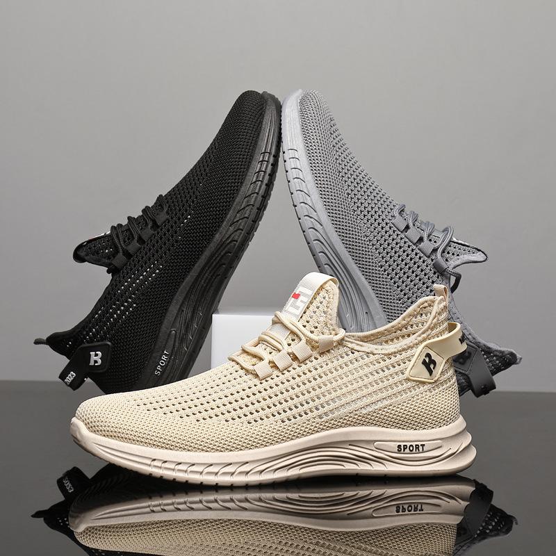 New Fly-woven Casual Shoes Men's Trend Versatile Fashion Sports Shoes Lightweight Running Shoes