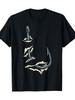Men's & 's Heavy-Duty 100% Cotton Fishing T-Shirt with Fishing Hook & Fish Graphic - - Outdoor Appar