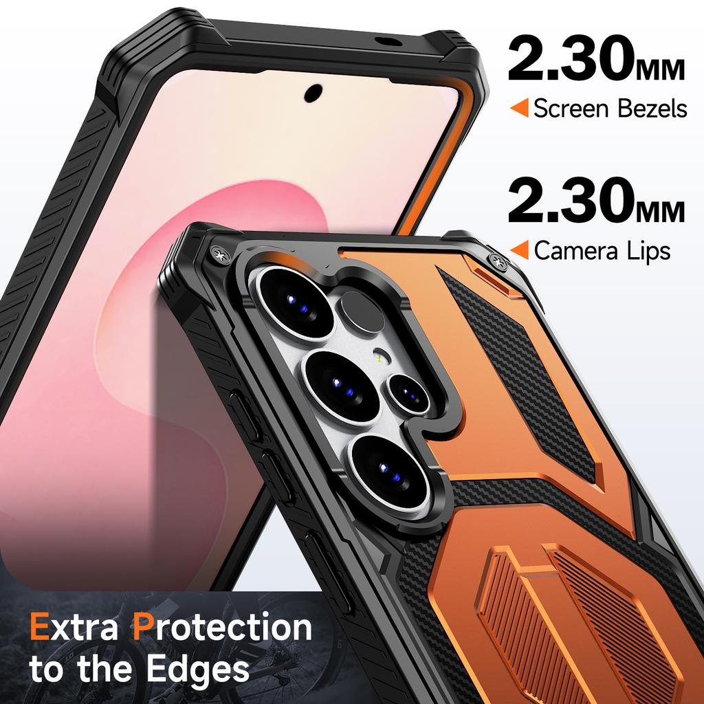 Для Samsung Galaxy S26 Ultra Магнитный чехол Вращающаяся подставка PC + TPU Ударопрочный Защита от падений Чехол для телефона