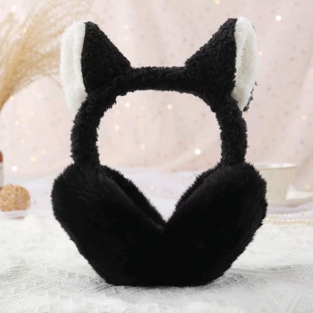 Windproof Cat Ear Earmuffs Soft Plush Winter Ear Warmers Outdoor Cycling Accessories