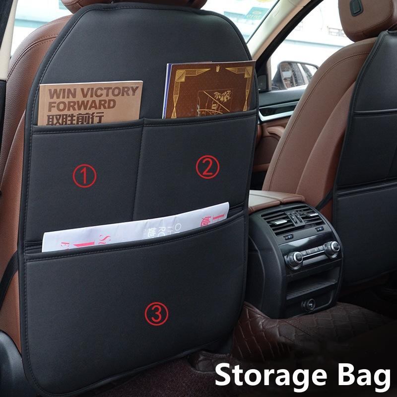 Защитный чехол для спинки автомобильного сиденья из искусственной кожи премиум-класса с губчатым наполнителем, противоударный, водонепроницаемый, всесезонный, универсальный, противоскользящий, автомобильные товары