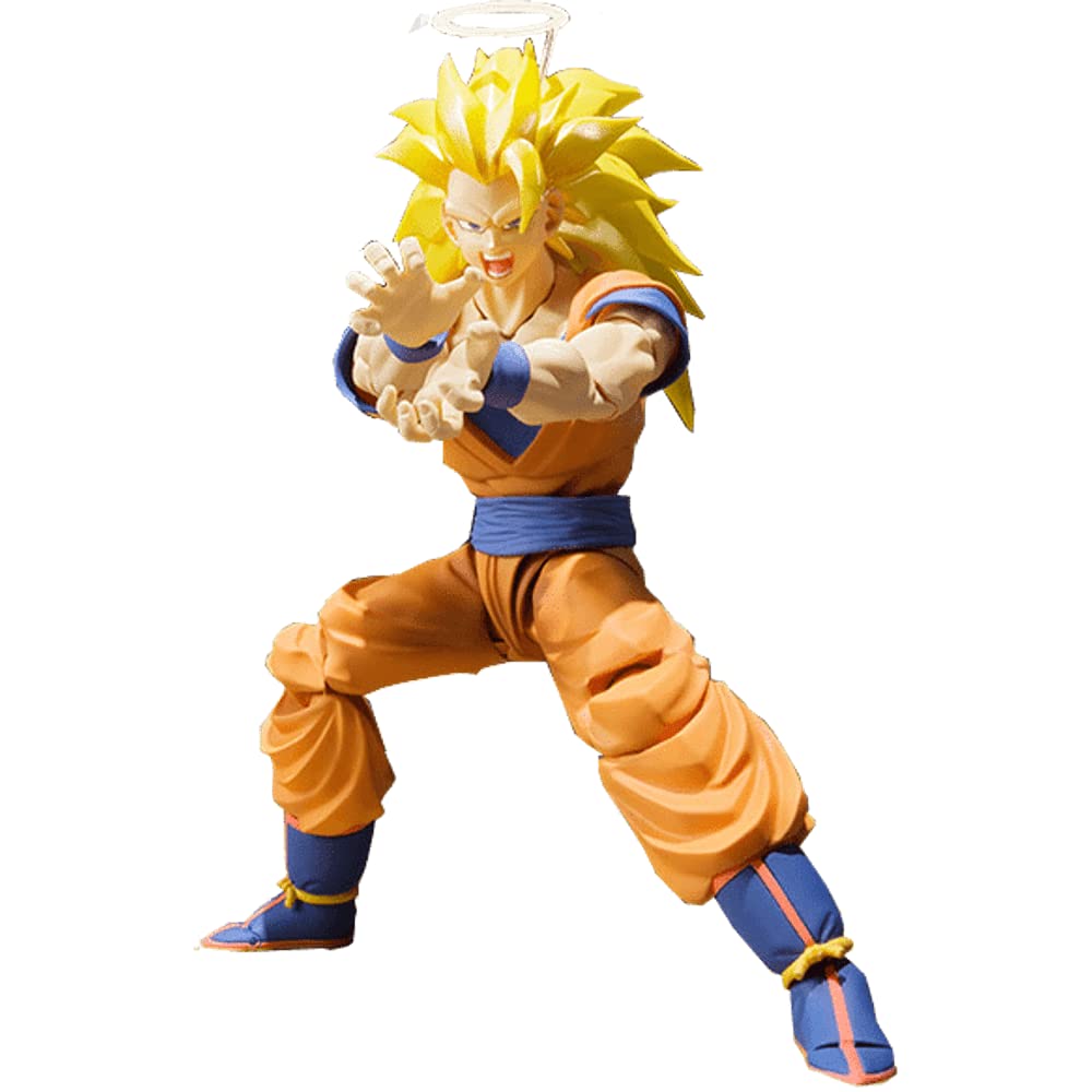 TAMASHII NATIONS Dragon Ball Z Super Saiyan 3 Son Goku 155mm PVC ABS articulated S.H.Figuarts (approx. tall, & painted, figure)
