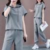 2 Pcs Set Women Spring and Summer Sports Suits Hooded Sweatshirt and Jogging Pants for Women