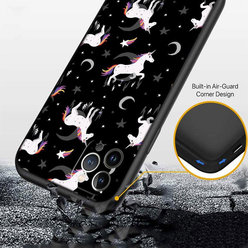 LO22 Cartoon Unicorn Soft Shell Phone Case for Samsung Galaxy Note 10 20 S23 S24 S25 Ultra FE Plus Edge Lite A02S A35 A07 A17