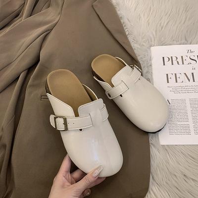 Ботинки Boken на платформе на одну ногу, с кожаным верхом и полушлепанцами, женская верхняя одежда 2025 новая осенняя уродливая обувь Boken