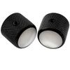 Musiclily Pro 1/4" Steel Mother-of-Pearl Dome Knobs, Horizontal Thread, Universal Fitting for Electric Guitar/Bass, Black (Set of 2)