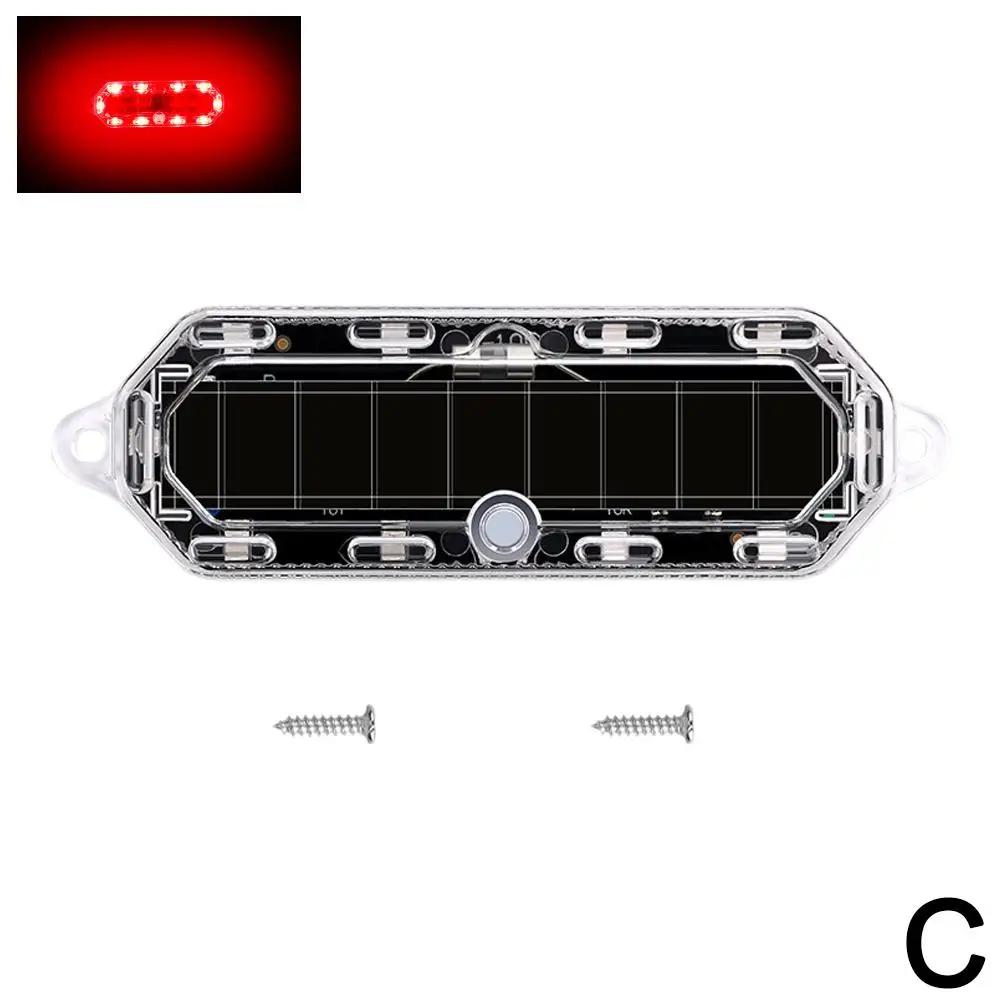 Светодиодные предупреждающие огни на солнечных батареях для ночной езды на мотоцикле и электромобиле, универсальные мигающие предупреждающие огни G3L7