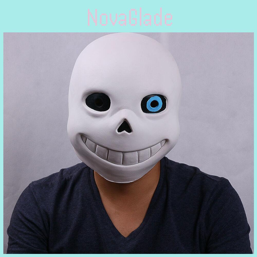 Halloween Undertale Game Mask Sans Mask Fancy Ball Latex Helmet Cosplay Blue