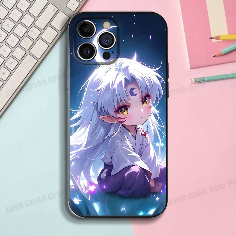 Кавайная силиконовая мягкая чехол-бампер S-Sesshomaru для IPhone17 16 15 14 13 12 11 Pro Max Plus X XR SE