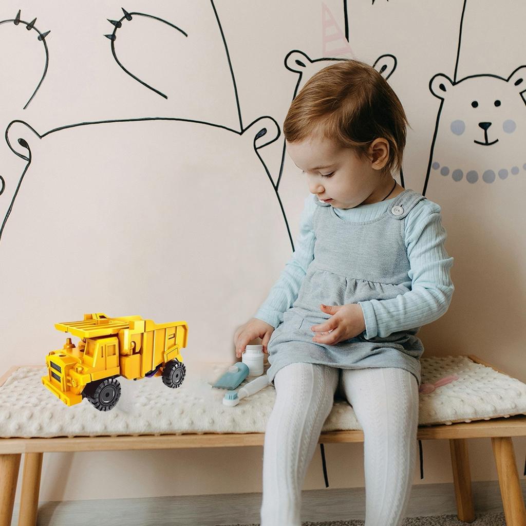 Игрушки-трансформеры, шесть в одном инженерная машина, комбинированная модель экскаватора-робота, игрушки для мальчиков