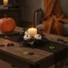 Simulated Maple Leaf Halloween Candle Wreath Artificial Wreath Ornament  Festival