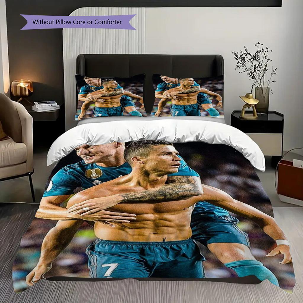 Cristiano Ronaldo Celebrates Goal Threepiece Set 1 Duvet Cover 2 Pillowcase Without Core Without Core Duvet Cover And Pillowcase