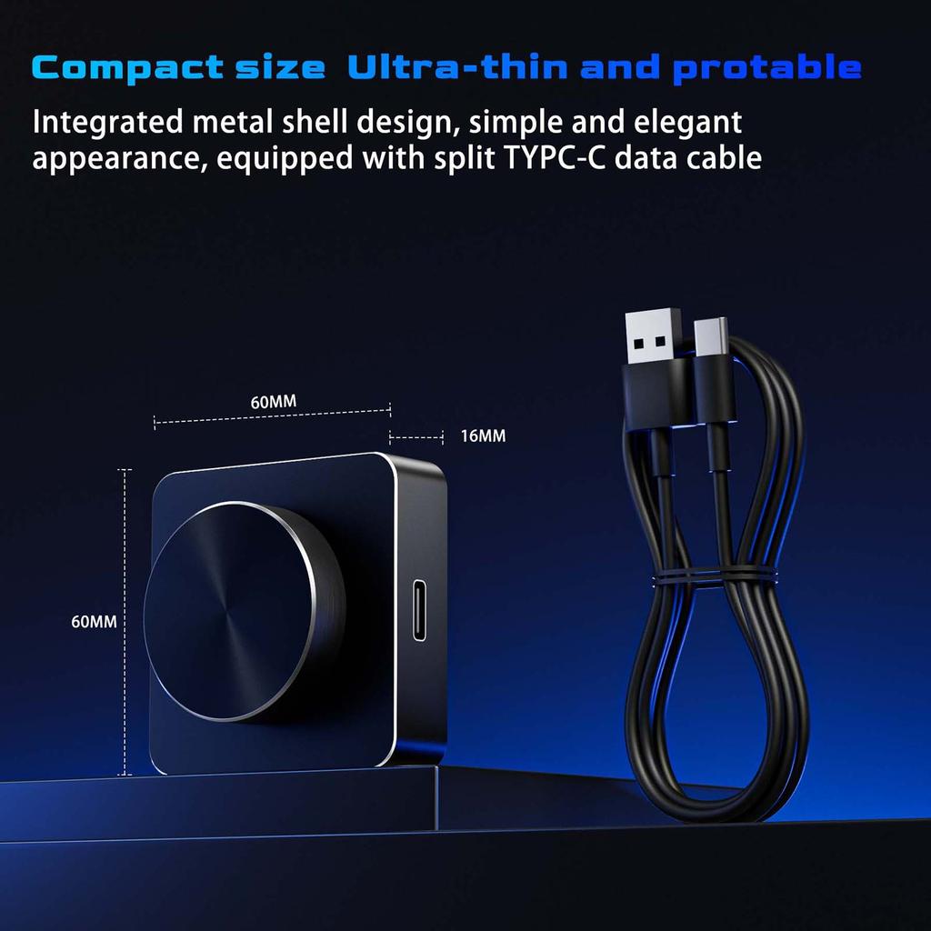 USB Volume Control Multimedia Controller Knob Adjuster Rotary Control Knob Computer Speaker Control For Win7/8/10/XP/Mac