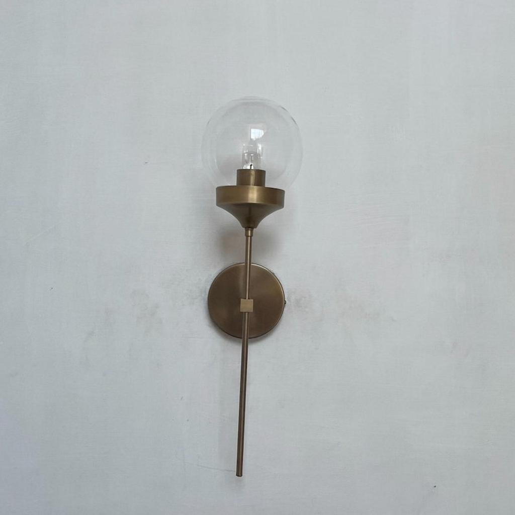 Глобус настенный бра современный настенный светильник свет необработанная латунь середины века бра светильник глобус шар прозрачный