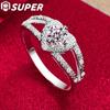 925 Sterling Silver Elegant Heart AAA Zircon Ring Classic Jewelry
