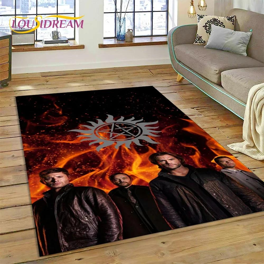 SPN Новейший Ковер с 3D-изображением Дина и Сэма из Сверхъестественного для Спальни, Гостиной, Дома, Декор для Дивана, Детская Игровая Большая Декоративная Напольный Коврик