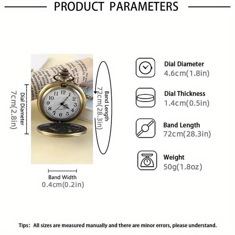 Men Quartz Pocket Watch Necklace Pendant Pocket Watch Clock for Mens Womens