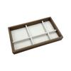 1 Pc, Walnut Wood Pattern Jewelry Box, Jewelry Tray, Suitable for Storing Necklaces, Rings, Earrings and Ear Studs. Color: Beige