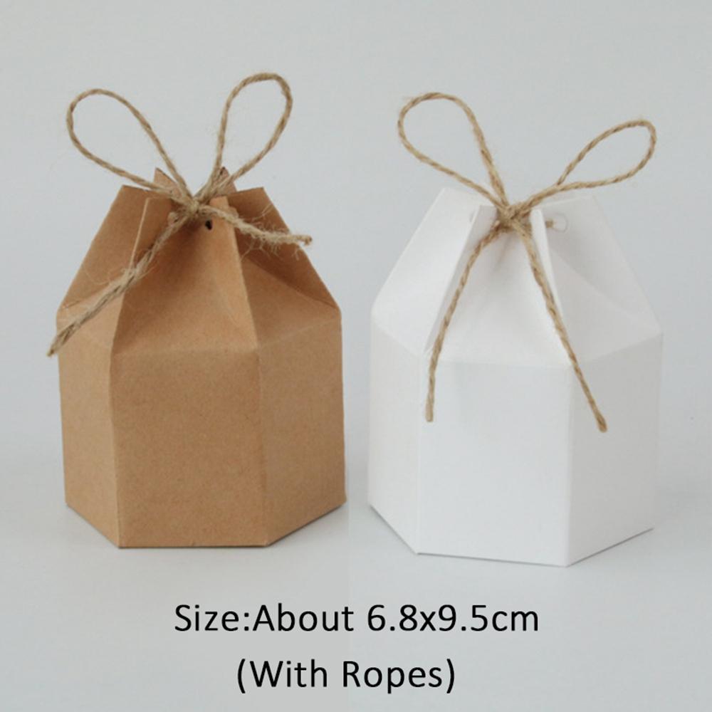 С веревкой Рождественские крафт-бумажные подарочные коробки для дома на День святого Валентина, товары для вечеринок, свадебные бонбоньерки, коробка для конфет