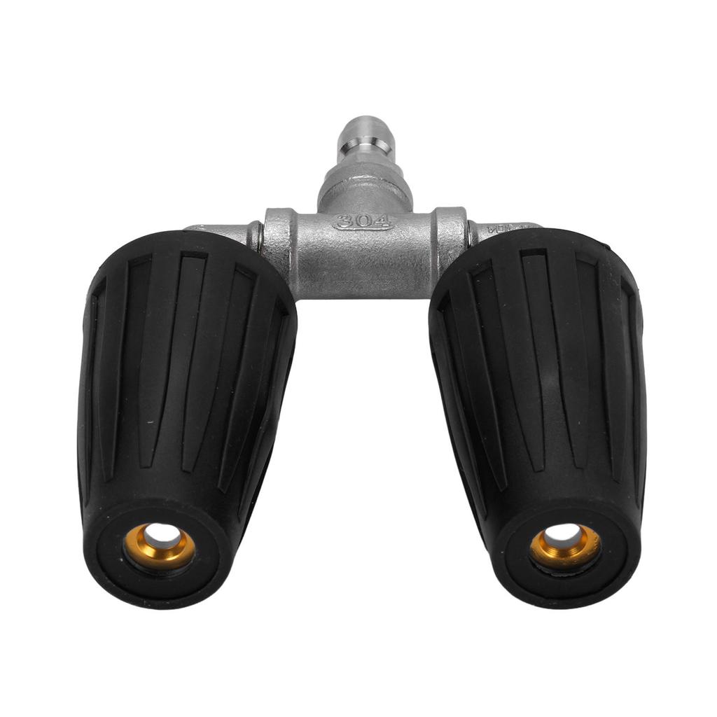 Pressure Washer Double Turbine Nozzle 1/4 Inch Stainless Steel 4000psi Double Rotating Turbo Nozzle
