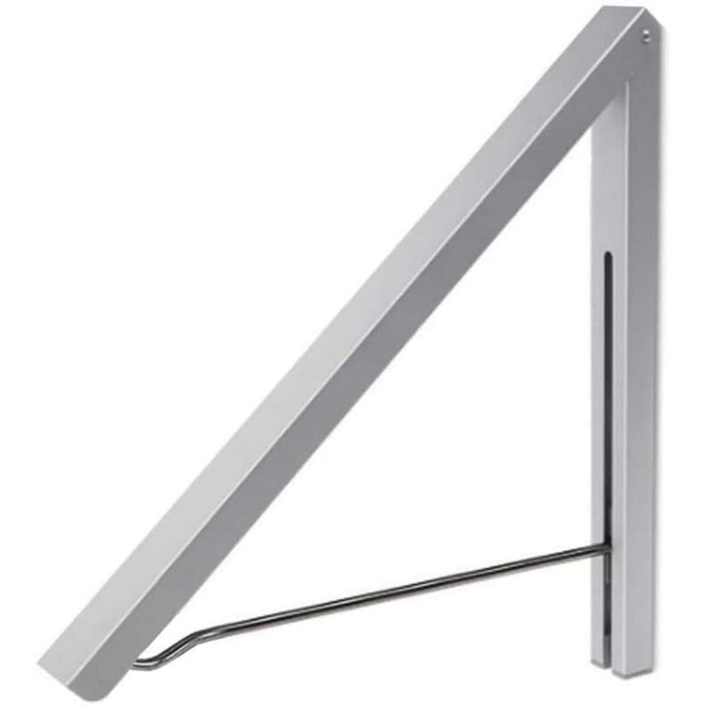 Retractable Clothes Rack, Folding Wall Mounted Folding Clothes Hanger, Best Used for Shirts Pants Towels, Aluminum, Easy Installation,Silver,1 Pack