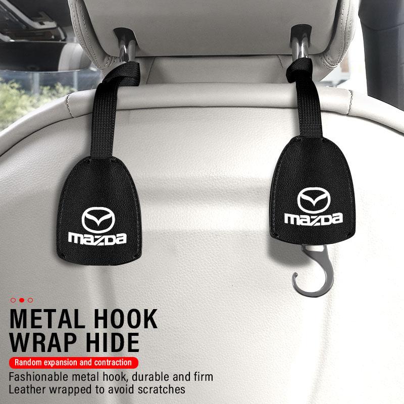 1/2 шт. Кожаные крючки на спинку сиденья автомобиля, портативная вешалка для сумок для Mazda 3 6 CX5 2 CX3 CX9 MX5 RX8 Axela Demio MS CX5 2 Axela Demio Atenza MS GJI BK MP