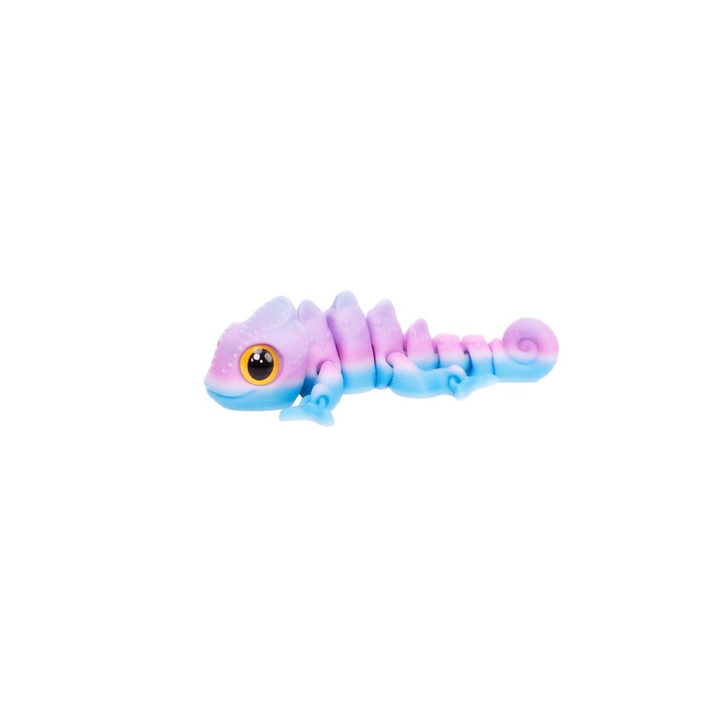 3D Printed Articulated Figure with Realistic Eyes, 10 cm Collectible Desk Decor