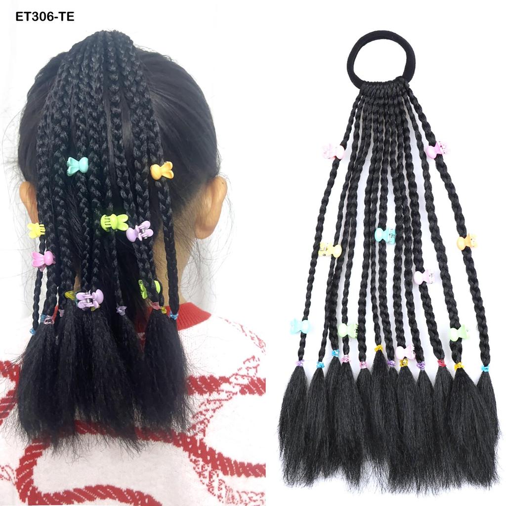 Синтетические 12 косичек, плетеные волосы для наращивания волос «конский хвост» для женщин/детей, накладные волосы, накладные волосы, хвостики