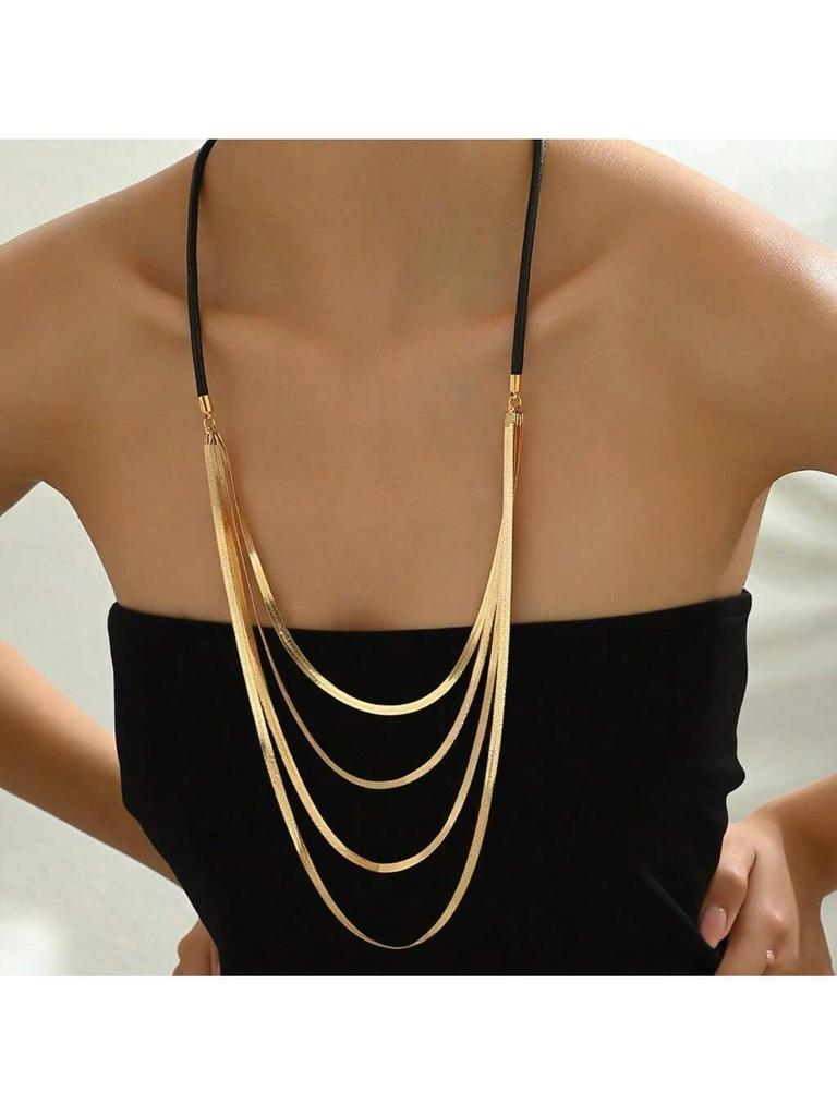 Fashion Multi-layer Snake Bone Necklace Fashion Creative High-end Texture Fashion Necklace Women's Necklace