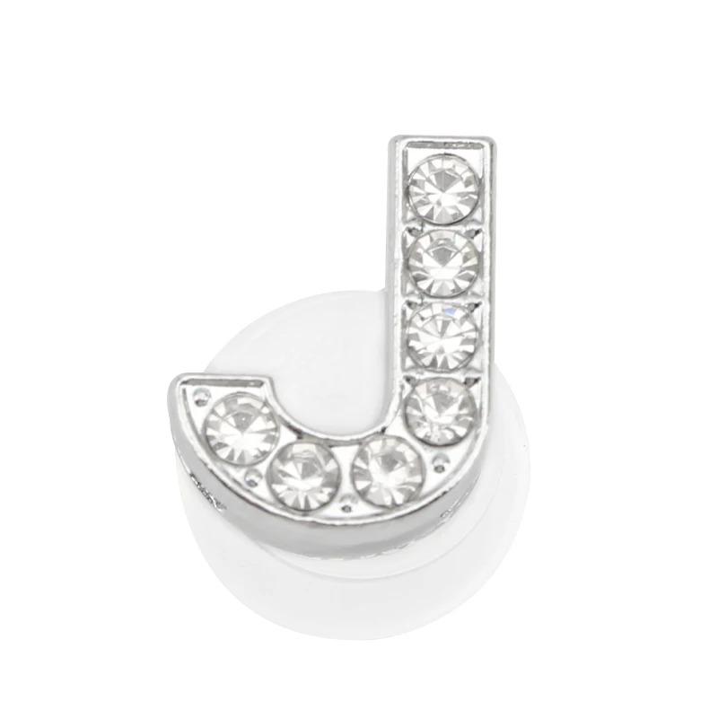 1 шт. A-Z Алмазные Буквы Цветы для Обуви DIY Серебристые Буквы Подвески для Обуви ПВХ Украшение для Обуви для Сандалий Аксессуары-Пряжки