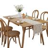 Wide Splicing Pastoral Crochet Knitted Hollow Dining Table Cloth Lace Fringed Table Flag