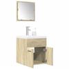 VidaXL 3-piece Bathroom Furniture Set Sonoma Oak, Bathroom Cabinet, Bathroom Vanity, Mirror of 3324986