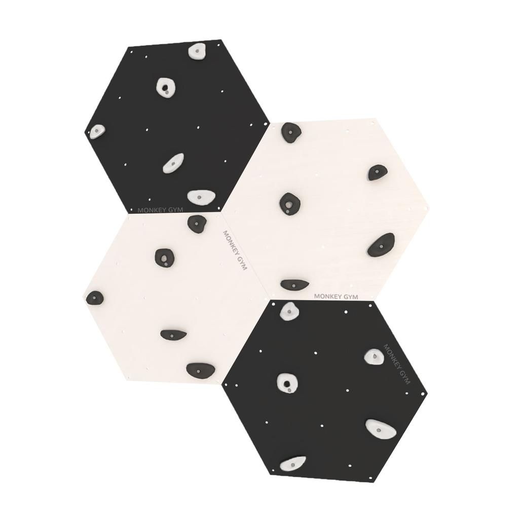 Куб для скалолазания 4 Белый и черный - Зацепы белые и черные