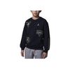 Jordan See Me Shine Logo Letter Crew Neck Long Sleeve Sweatshirt Kids Sweatshirt Black HV1596-010