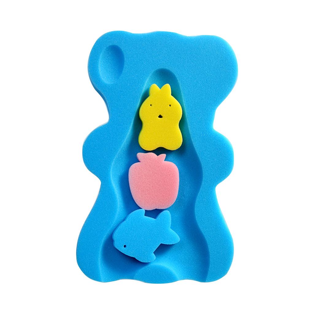 Детский коврик-губка для купания, утолщенный коврик для душа для новорожденных, сетчатый коврик для ванны для комфортного купания