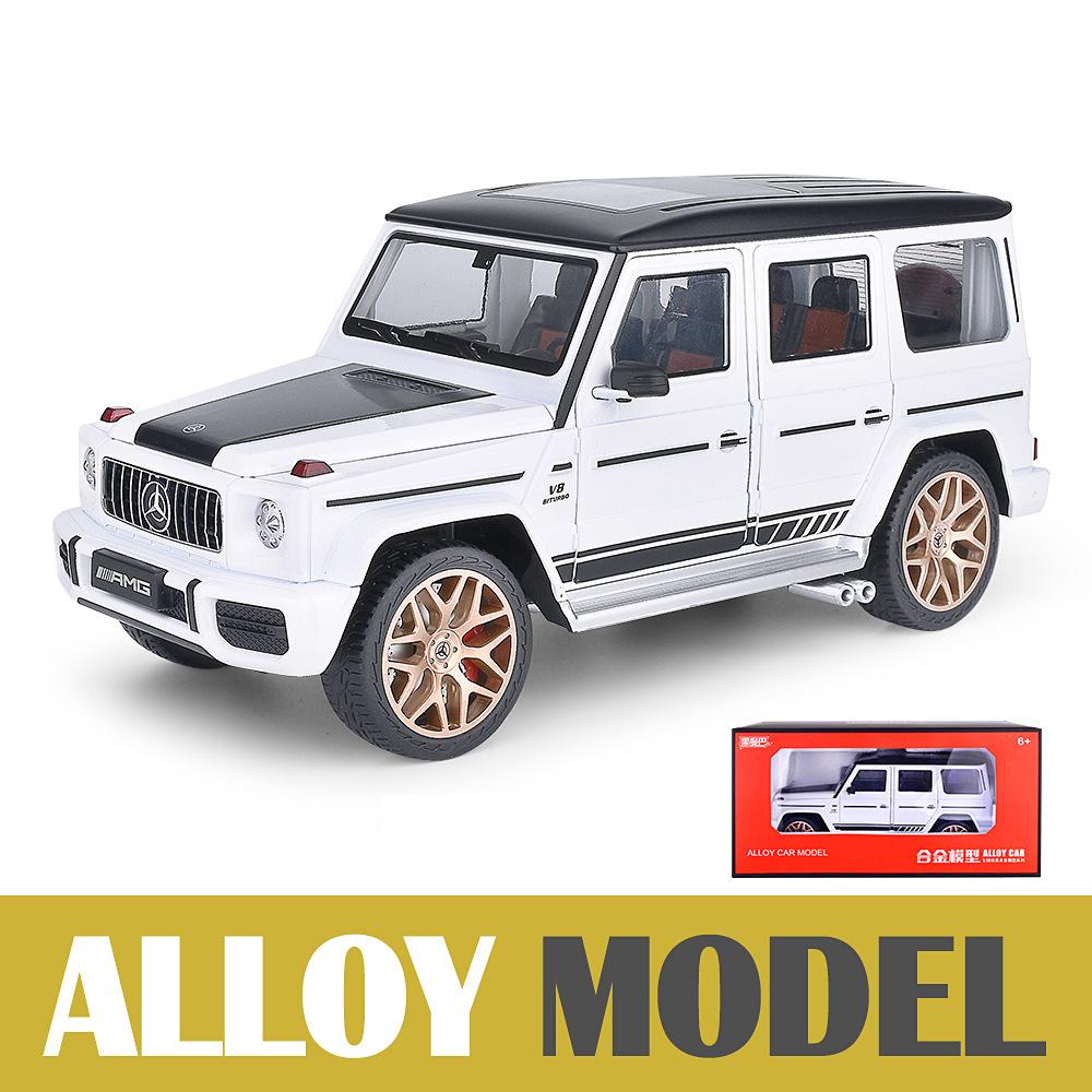 Масштаб 1/18 Benz G63 Wings of Dark Night ORV, литая под давлением модель автомобиля, игрушечный автомобиль с откатным механизмом, звуком и светом для детей, коллекция для мальчиков и девочек