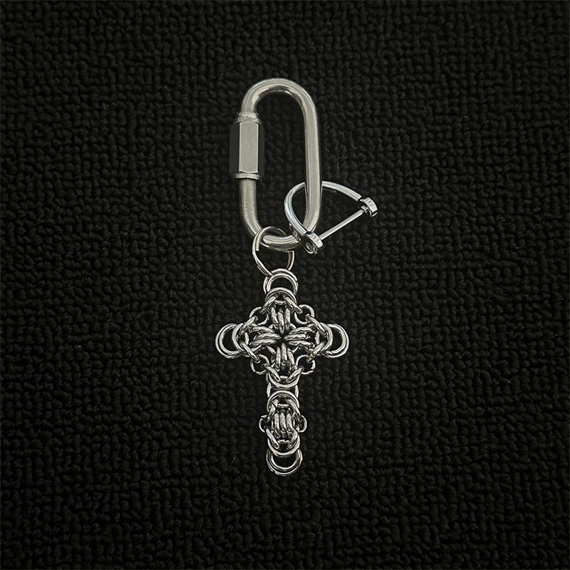 Y2K Cross Carabiner Keychain Religious Crucifix Key Clip Edc Gift For Men Camping Hiking Outdoor Climber