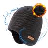 Шапка большого размера с ушками из мериносовой шерсти, водонепроницаемая, для лыж, сноуборда, для маленького лица, для холода [TOP-EX] для мужчин, шляпа, кепка, шапка, шапка, эффект, защита,