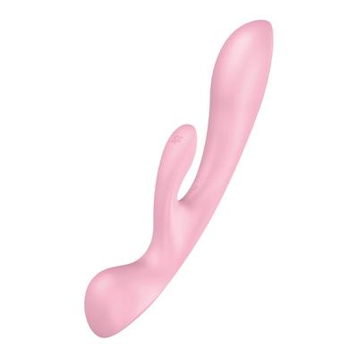 Triple Oh Pink Вибратор Электрический Массажер 2в1 Клиторальная Точка G Одновременная Стимуляция Клиторальный Оргазм Средний Оргазм Две Точки Пытки 2WAY