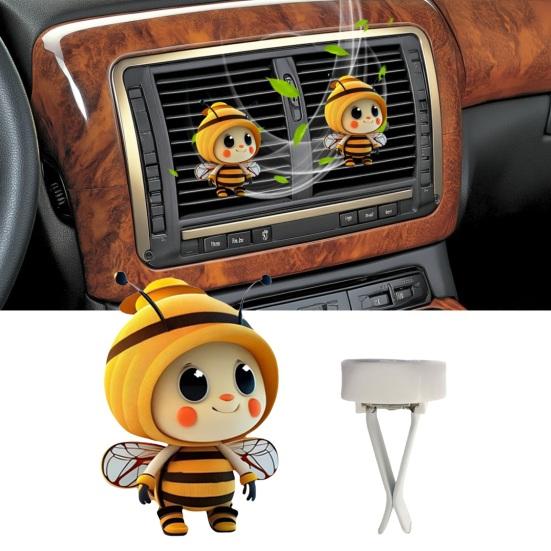 Little Bee Car Vent Clip Air Freshener Cute Auto Interior Perfume Holder