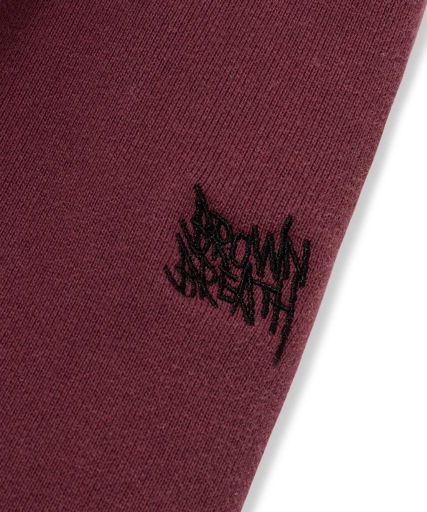 BROWNBREATH Tag Dirty Wide Sweat Pants - Burgundy