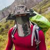 Wide Brim Sun Hat with 2 Solar Fan UV Protection Bucket Hat with Neck Flap And Face Guard
