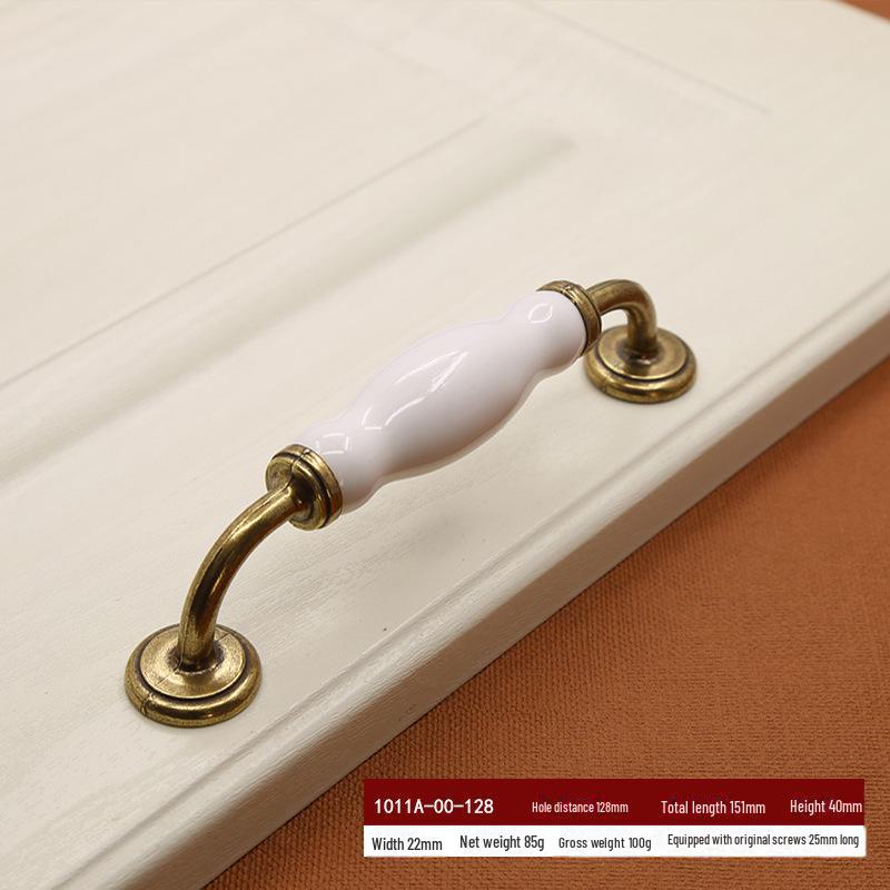 Керамическая ручка из европейского цинкового сплава: Современный черно-белый шкаф и ручка для гардероба