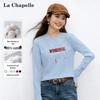 Женская свободная хлопковая футболка с длинным рукавом La Chapelle