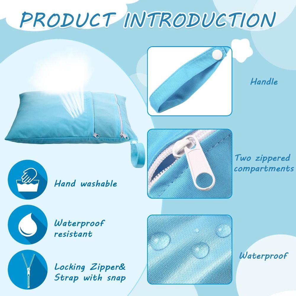 Reusable Nappy Dry Bag Toiletries Bag Yoga Gym Bag Dirty Wet Clothes Wet Dry Bag  Beach