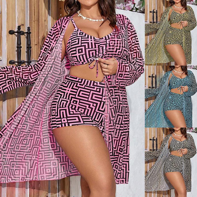 Feminine Bikinis 3 Pieses Set Plus Size 5xl Women's Push Up Swimsuit 2025 New Swimwear Women Bodysuit Sexy Women's Bathing Suits