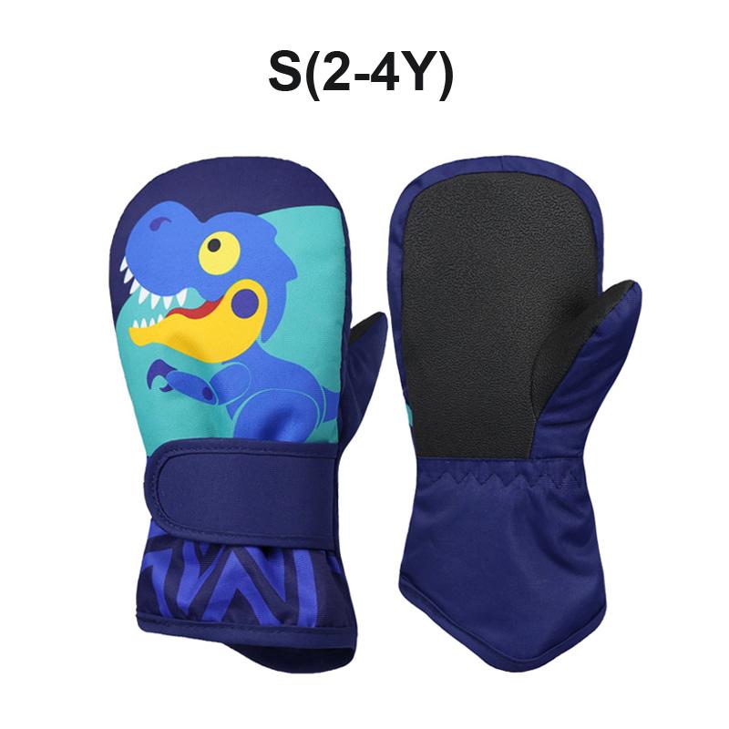 Cartoon Baby Winter Gloves Thicken Waterproof Kids Anti-Slip Skiing Gloves Outdoor Warm Snow Children Mittens for Girls Boys 1-6Y