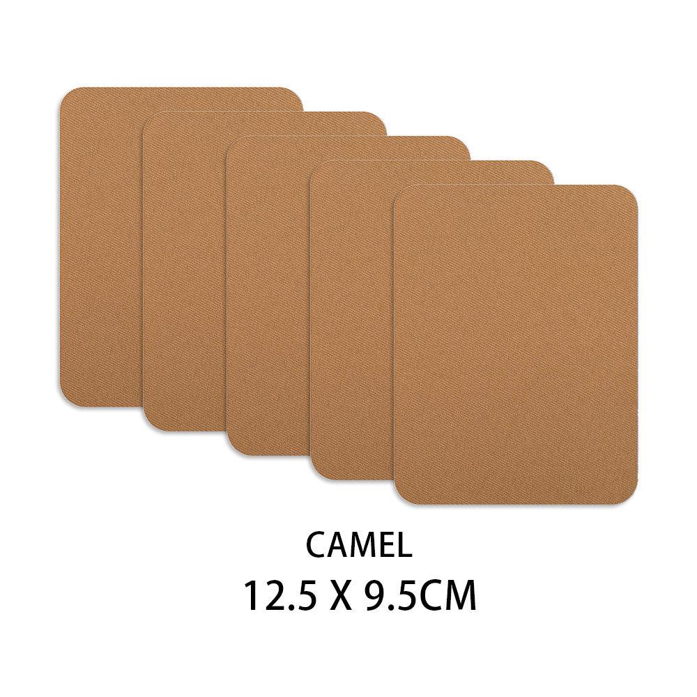 Hot Sale 5pcs Colorful Iron-On Fabric Patches Set | No Sew Adhesive for Pants Repair Kids Clothes Denim DIY Craft (Mixed Sizes)