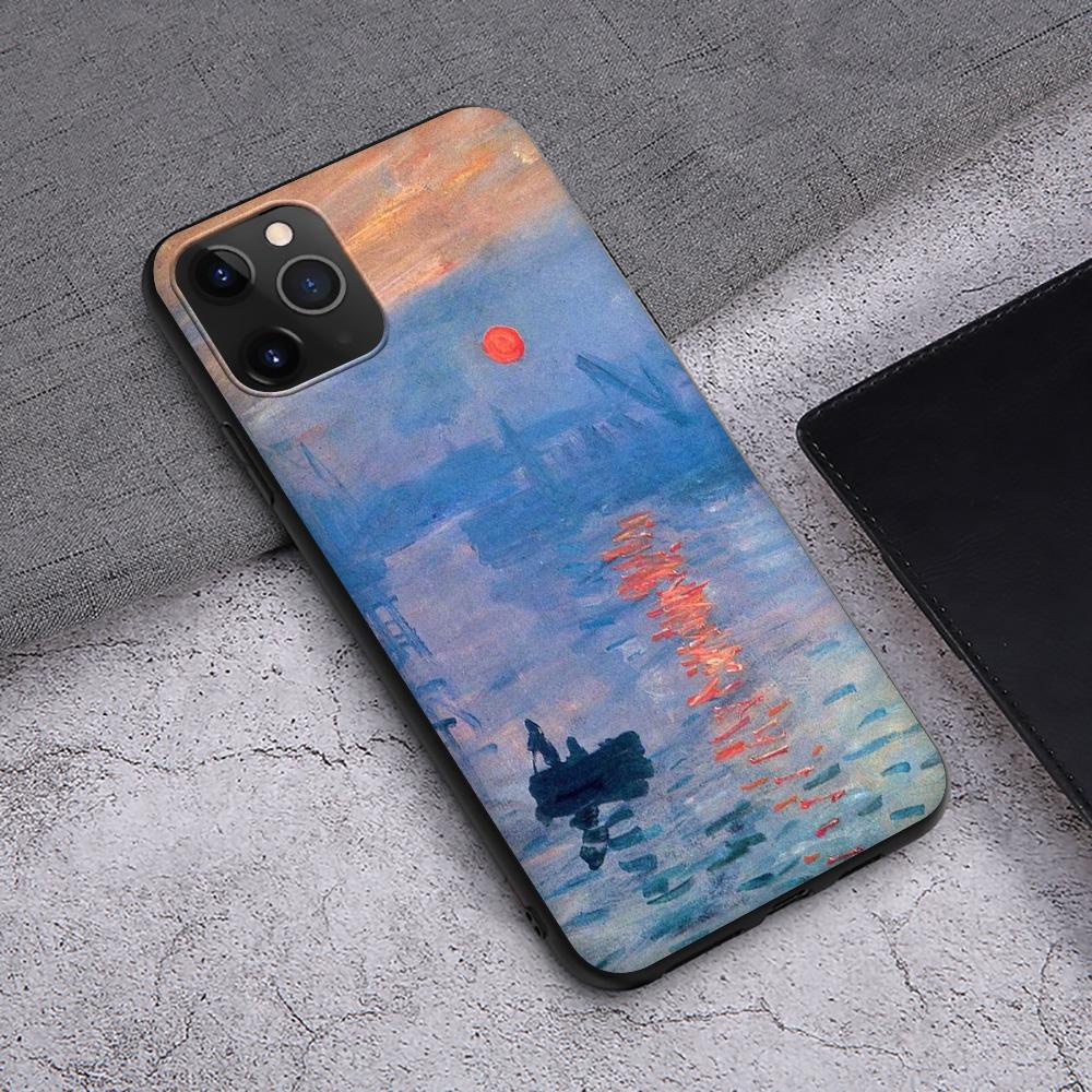 Чехол T40 Claude Monet Garden Lotus для iPhone 13 12 Mini 11 Pro XS Max XR X 8 7 6 6S Plus 5 5S SE 2020